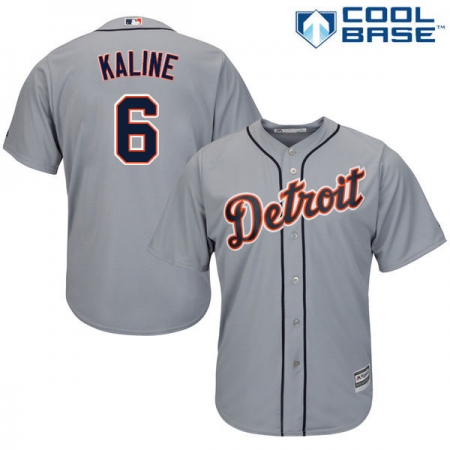 Youth Majestic Detroit Tigers #6 Al Kaline Replica Grey Road Cool Base MLB Jersey