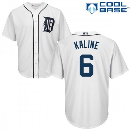 Youth Majestic Detroit Tigers #6 Al Kaline Replica White Home Cool Base MLB Jersey