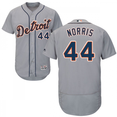 Men's Majestic Detroit Tigers #44 Daniel Norris Grey Road Flex Base Authentic Collection MLB Jersey