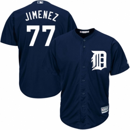 Youth Majestic Detroit Tigers #77 Joe Jimenez Replica Navy Blue Alternate Cool Base MLB Jersey