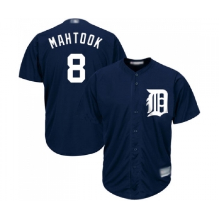 Men's Detroit Tigers #8 Mikie Mahtook Replica Navy Blue Alternate Cool Base Baseball Jersey