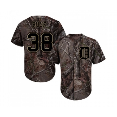 Youth Detroit Tigers #38 Tyson Ross Authentic Camo Realtree Collection Flex Base Baseball Jersey