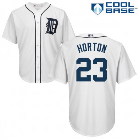 Men's Majestic Detroit Tigers #23 Willie Horton Replica White Home Cool Base MLB Jersey