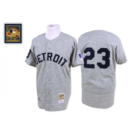 Men's Mitchell and Ness 1969 Detroit Tigers #23 Willie Horton Authentic Grey Throwback MLB Jersey