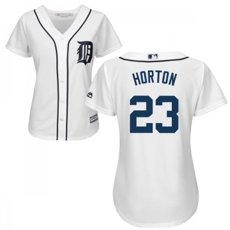 Women's Majestic Detroit Tigers #23 Willie Horton Authentic White Home Cool Base MLB Jersey