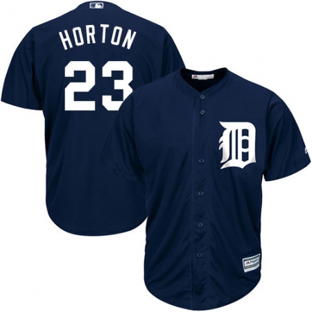 Youth Majestic Detroit Tigers #23 Willie Horton Authentic Navy Blue Alternate Cool Base MLB Jersey